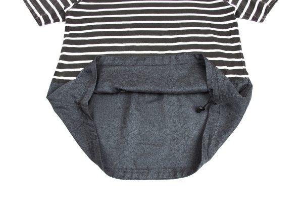 COMME des GARCONS HOMME Border T-Shirt Drawstring Hem Size S