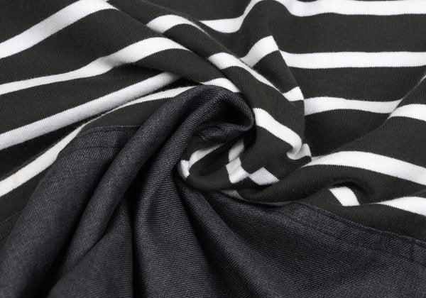 COMME des GARCONS HOMME Border T-Shirt Drawstring Hem Size S