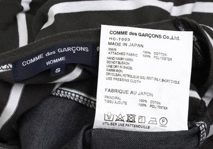 COMME des GARCONS HOMME Border T-Shirt Drawstring Hem Size S