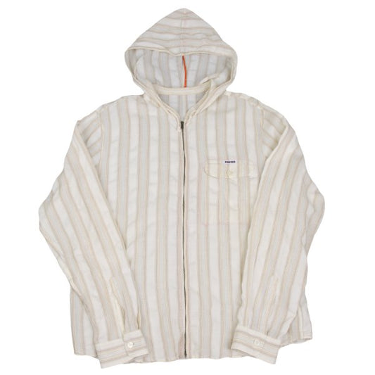 Papas Striped Hooded Shirt Off-White Size 50L