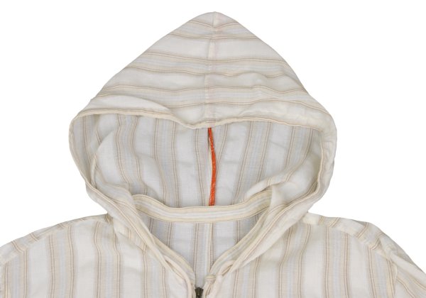Papas Striped Hooded Shirt Off-White Size 50L