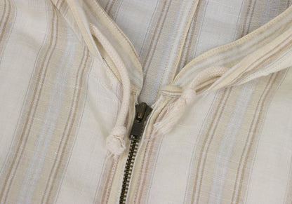 Papas Striped Hooded Shirt Off-White Size 50L