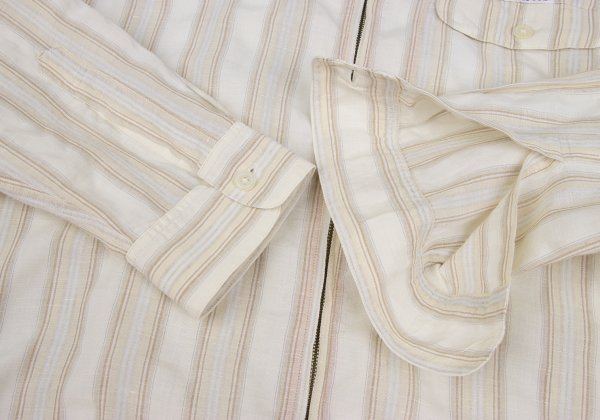 Papas Striped Hooded Shirt Off-White Size 50L