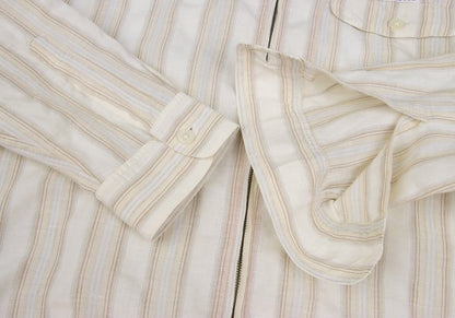 Papas Striped Hooded Shirt Off-White Size 50L