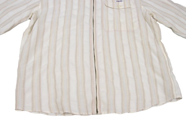 Papas Striped Hooded Shirt Off-White Size 50L