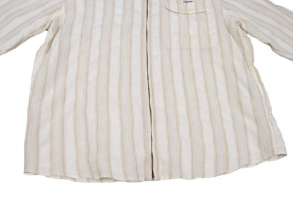 Papas Striped Hooded Shirt Off-White Size 50L