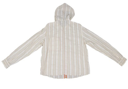 Papas Striped Hooded Shirt Off-White Size 50L