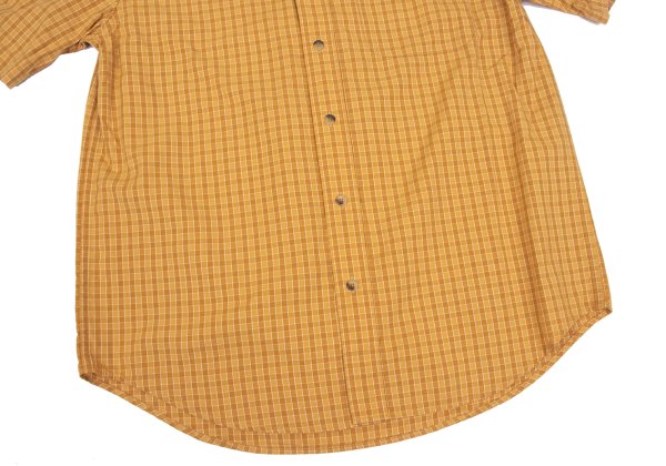 KANSAI JEANS Cotton Check Short Sleeve Shirt Camel Size M
