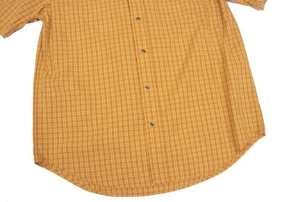 KANSAI JEANS Cotton Check Short Sleeve Shirt Camel Size M