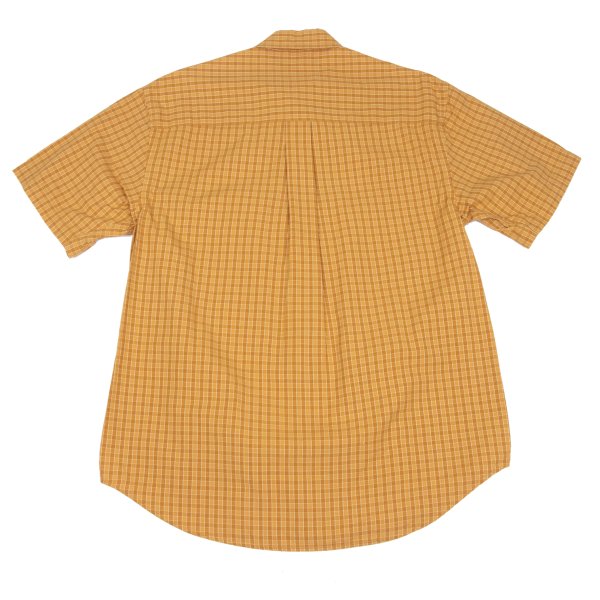 KANSAI JEANS Cotton Check Short Sleeve Shirt Camel Size M