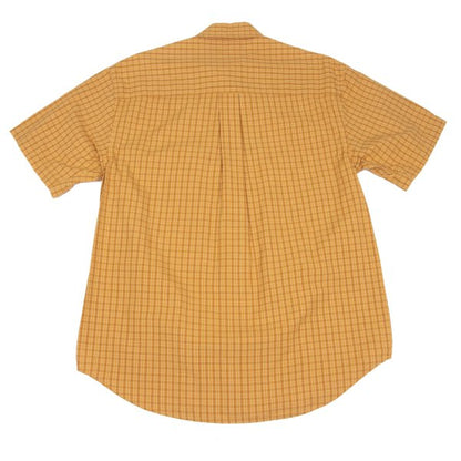 KANSAI JEANS Cotton Check Short Sleeve Shirt Camel Size M