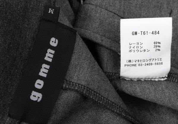 gomme Rayon Blend Side Logo Tape Jacket Gray Size M