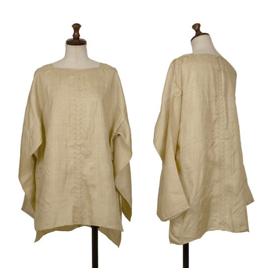 Issey Miyake ASHA BY MDS Silk Zigzag Design Blouse Size M