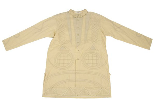 Issey Miyake ASHA BY MDS Cotton Embroidery Long Shirt Size M