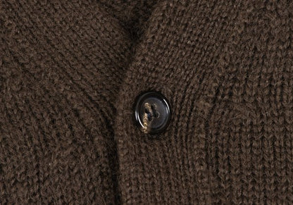 COMME des GARCONS HOMME Wool Nylon Cardigan Brown Size M