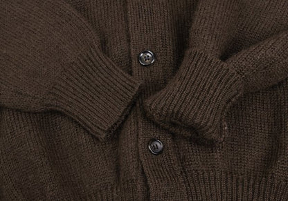 COMME des GARCONS HOMME Wool Nylon Cardigan Brown Size M