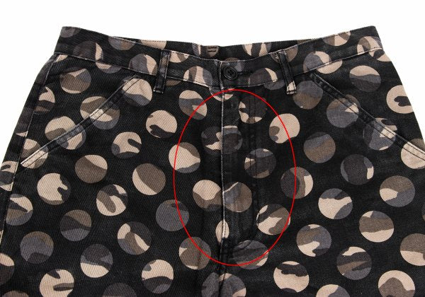 COMME des GARCONS HOMME PLUS Black Camo Cropped Pants Size S