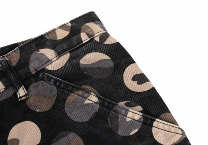 COMME des GARCONS HOMME PLUS Black Camo Cropped Pants Size S