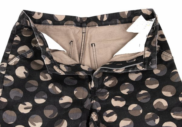 COMME des GARCONS HOMME PLUS Black Camo Cropped Pants Size S