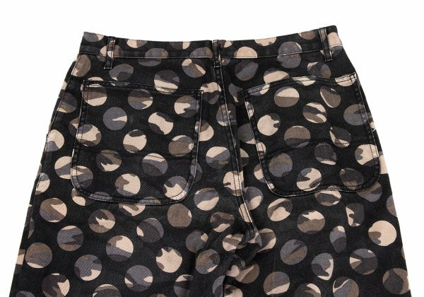 COMME des GARCONS HOMME PLUS Black Camo Cropped Pants Size S