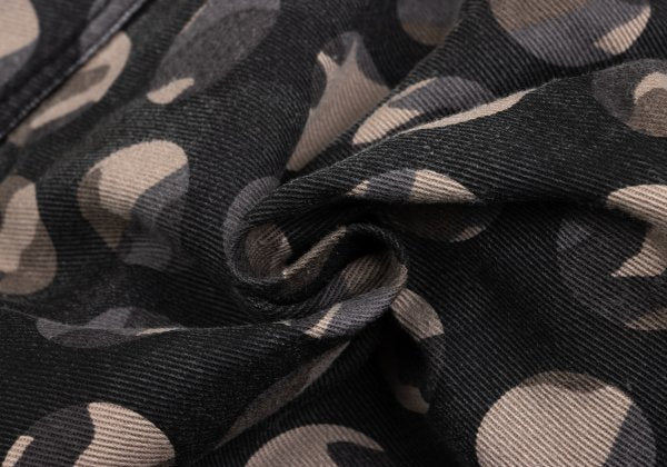 COMME des GARCONS HOMME PLUS Black Camo Cropped Pants Size S