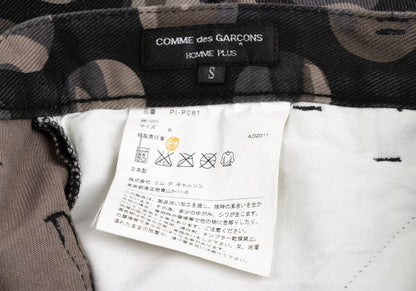 COMME des GARCONS HOMME PLUS Black Camo Cropped Pants Size S