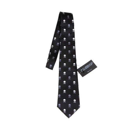 COMME des GARCONS HOMME DEUX Skull Jacquard Silk Tie Black