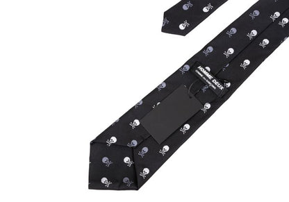 COMME des GARCONS HOMME DEUX Skull Jacquard Silk Tie Black
