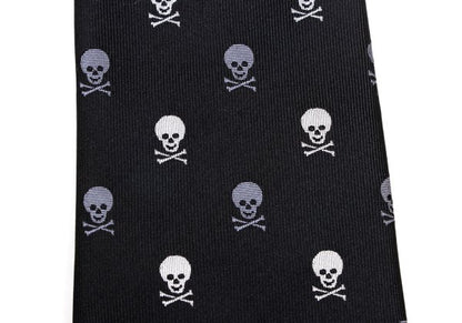 COMME des GARCONS HOMME DEUX Skull Jacquard Silk Tie Black