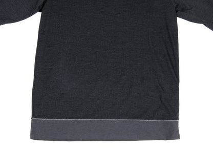Y-3 Gray Hem Zigzag Stitch T-Shirt Size S