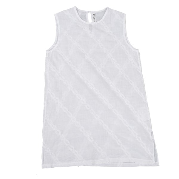 Issey Miyake ASHA BY MDS Bias Embroidered Stripe Top Size M