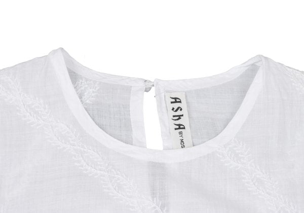 Issey Miyake ASHA BY MDS Bias Embroidered Stripe Top Size M