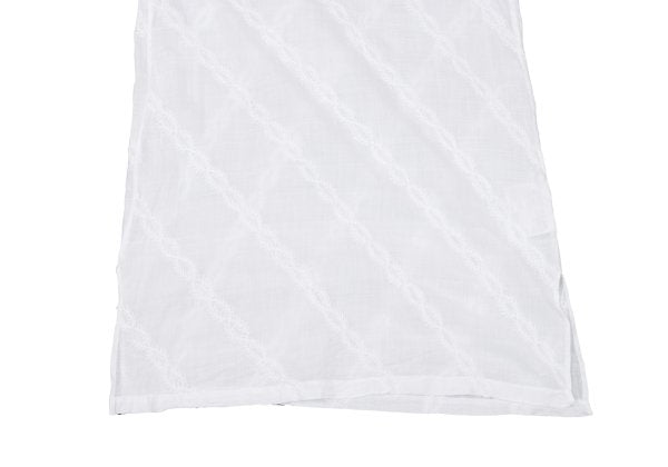 Issey Miyake ASHA BY MDS Bias Embroidered Stripe Top Size M