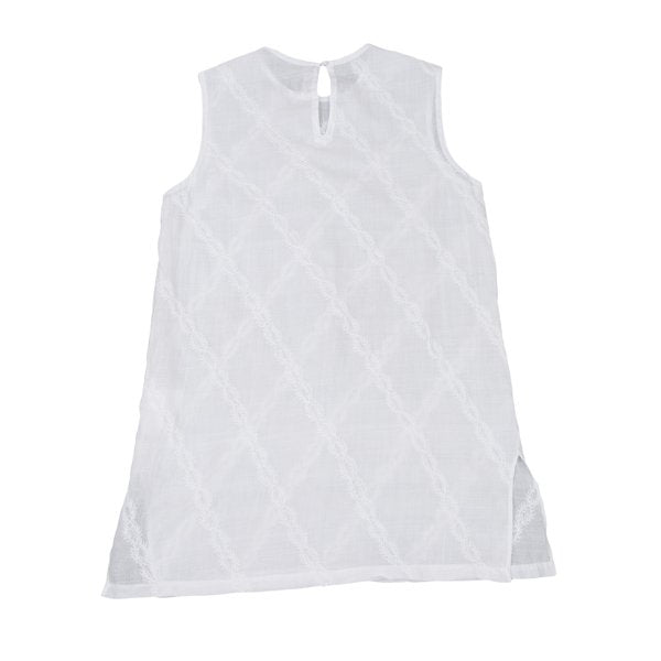 Issey Miyake ASHA BY MDS Bias Embroidered Stripe Top Size M