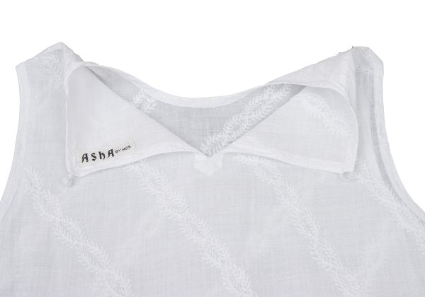 Issey Miyake ASHA BY MDS Bias Embroidered Stripe Top Size M