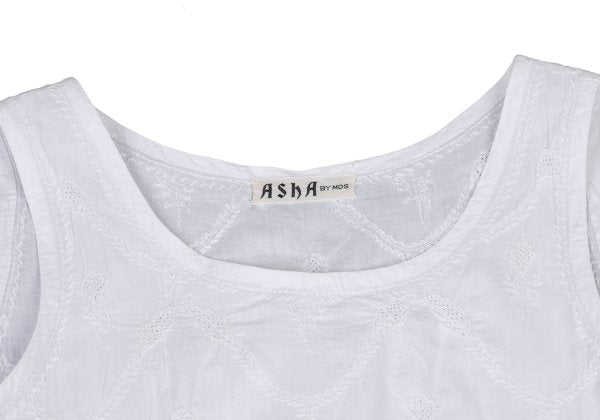 Issey Miyake ASHA BY MDS Cotton Embroidered Tank Top Size M