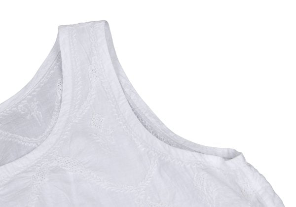 Issey Miyake ASHA BY MDS Cotton Embroidered Tank Top Size M