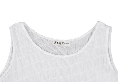 Issey Miyake ASHA BY MDS Stitch Border Tank Top Size M