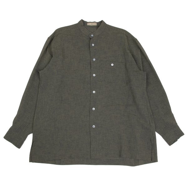 ISSEY MIYAKE MEN 97SS Mao Collar Shirt Green Size L