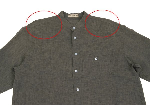 ISSEY MIYAKE MEN 97SS Mao Collar Shirt Green Size L