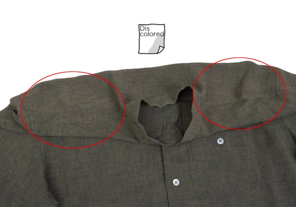 ISSEY MIYAKE MEN 97SS Mao Collar Shirt Green Size L