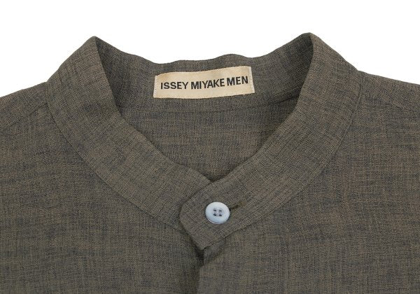 ISSEY MIYAKE MEN 97SS Mao Collar Shirt Green Size L