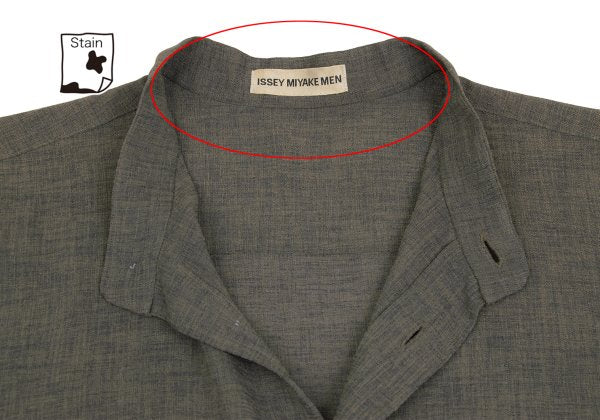 ISSEY MIYAKE MEN 97SS Mao Collar Shirt Green Size L