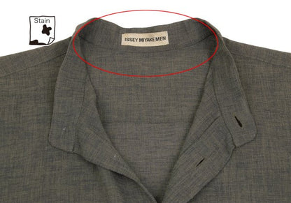 ISSEY MIYAKE MEN 97SS Mao Collar Shirt Green Size L