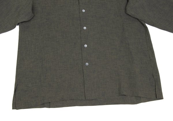 ISSEY MIYAKE MEN 97SS Mao Collar Shirt Green Size L