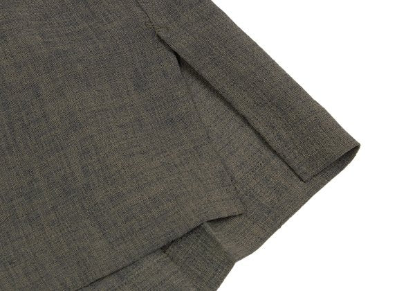 ISSEY MIYAKE MEN 97SS Mao Collar Shirt Green Size L