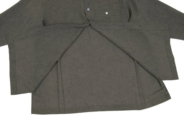 ISSEY MIYAKE MEN 97SS Mao Collar Shirt Green Size L