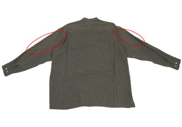 ISSEY MIYAKE MEN 97SS Mao Collar Shirt Green Size L