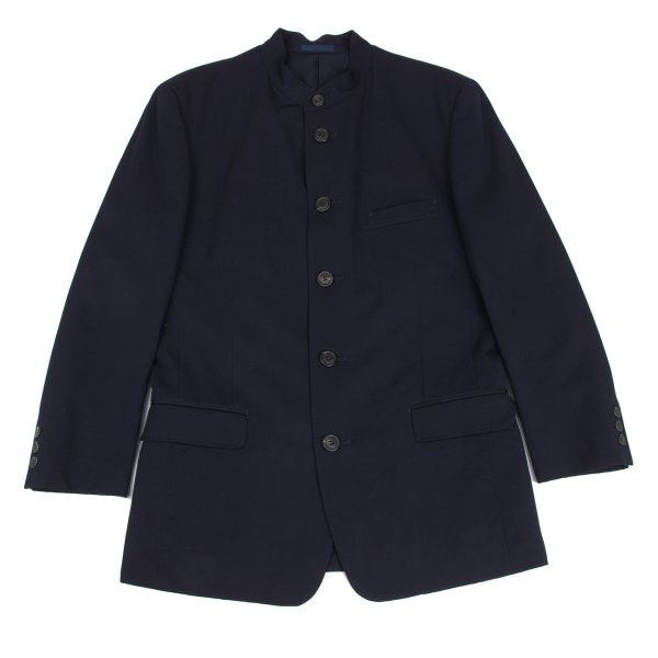 ISSEY MIYAKE MEN 96AW Wool Mao Collar Jacket Navy Size M