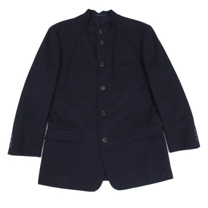 ISSEY MIYAKE MEN 96AW Wool Mao Collar Jacket Navy Size M